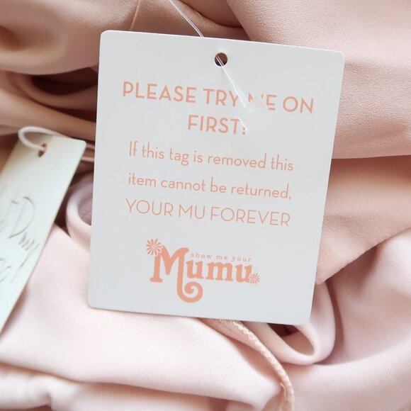 Show Me Your MuMu Weddings Lauren Pale Pink Tie Back Bridesmaid Maxi Dress M - Picture 12 of 16